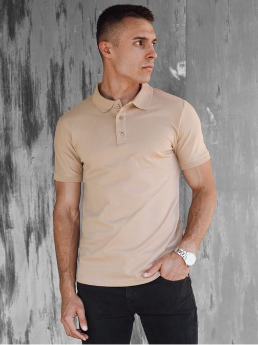 Béžová polokošile v jednoduchém provedení