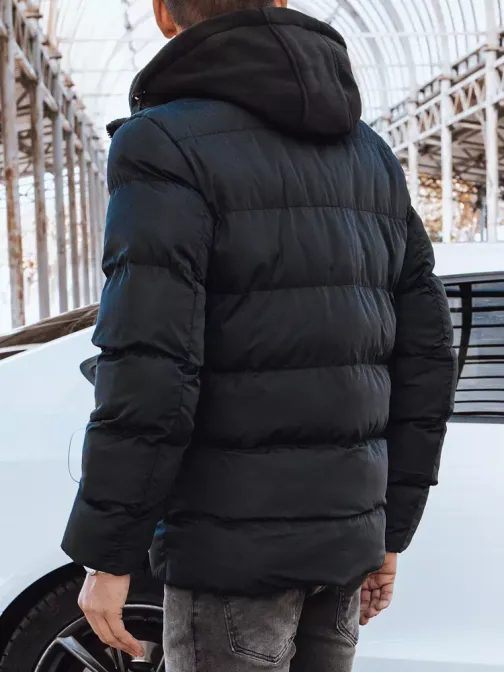 Atraktivní granátová prošívaná bunda na zimu