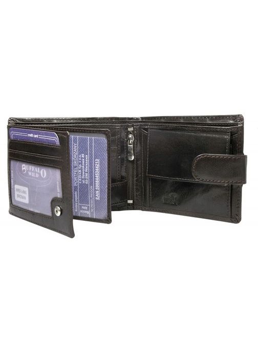 Zajímavá hnědá peněženka BUFFALO s přezkou