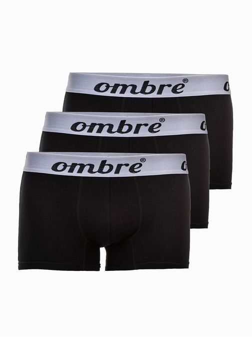 Černé pánské boxerky OMBRE U06 (3ks)