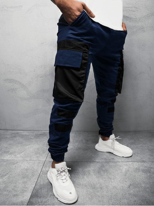 Stylové tmavě modré joggery G/11131