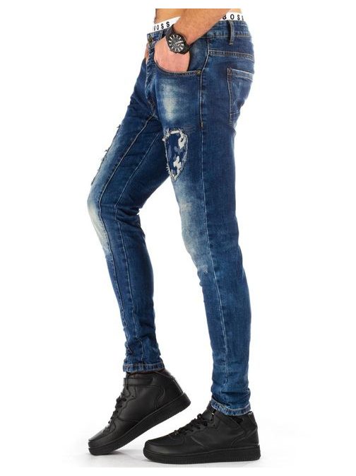 Krásné moderní modré pánské džíny