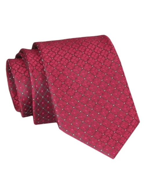 Červená kravata se vzorem Angelo di Monti