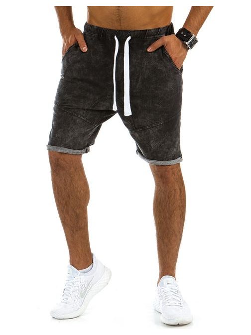 Černé stylové kraťasy pánské