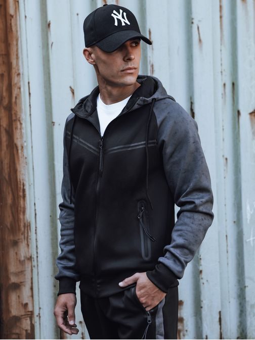 Moderní grafitově-černá pánská tepláková souprava