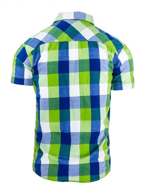 Zelenomodrá pánská košile v moderním stylu