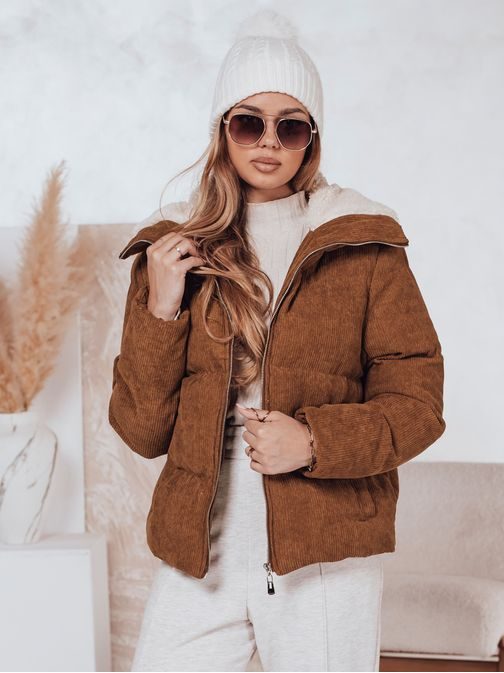 Dámská módní hnědá zimní bunda Trendyglam