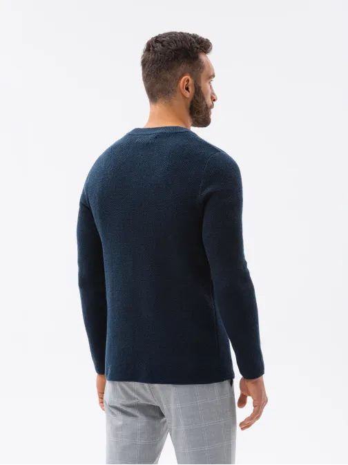 Zajímavý granátový svetr na knoflíky E193