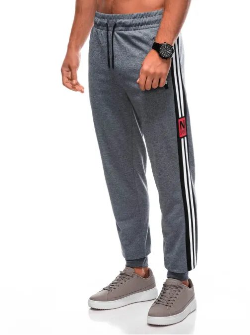 Šedé originální tepláky s pásem P1495