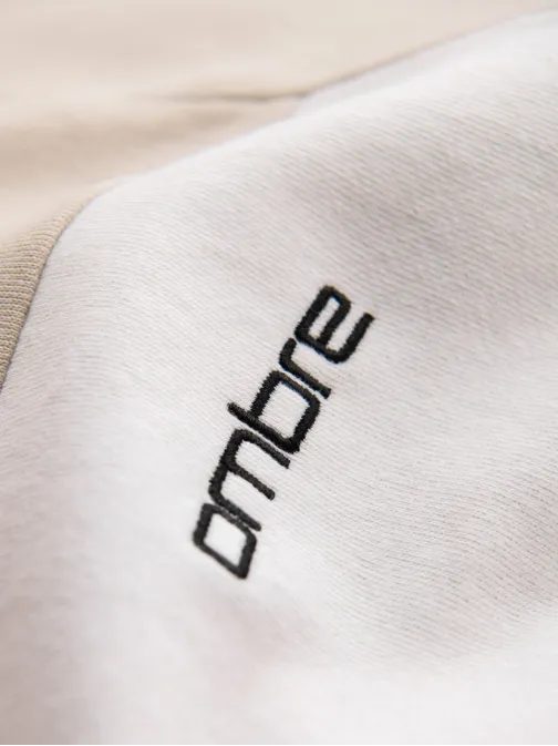 Nadčasová béžová pánská mikina V2 SSNZ-0225