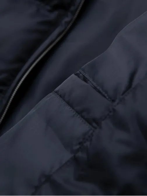 Atraktivní tmavě modrá bunda bomber V2 JALP-0218