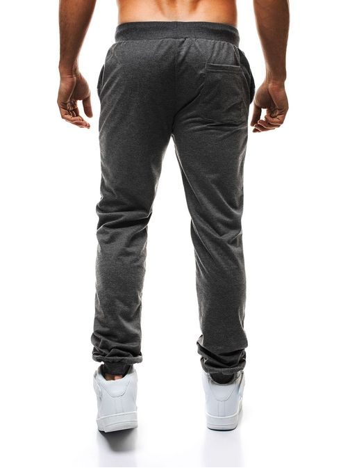 Domácí tmavě šedé teplákové kalhoty Style 1070