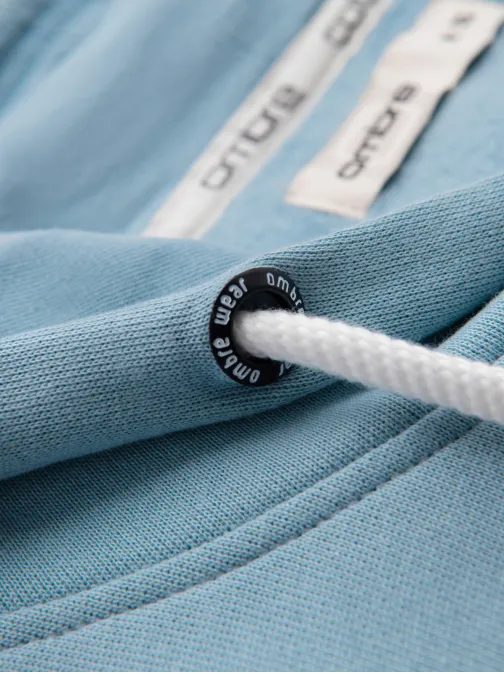 Módní světle modrá mikina s kapucí SSBN-0270