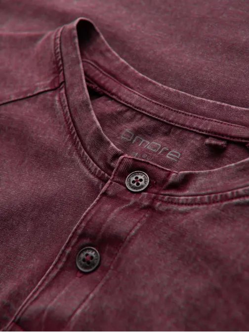Vínové tričko na knoflíky se sepraným vzorem V3 TSWT-0150