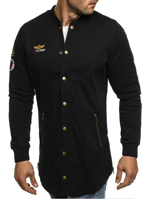 Pánský stylová moderní bunda černá ATHLETIC 781