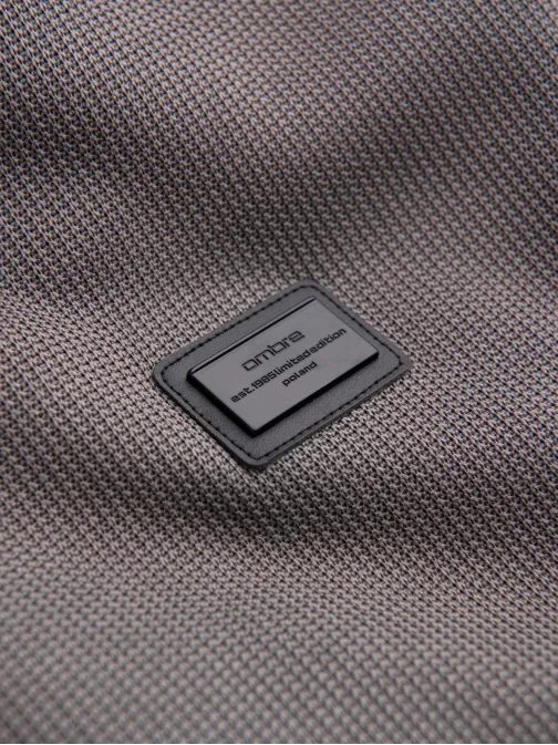 Popelavá pletená bunda s vysokým límcem V2 C645