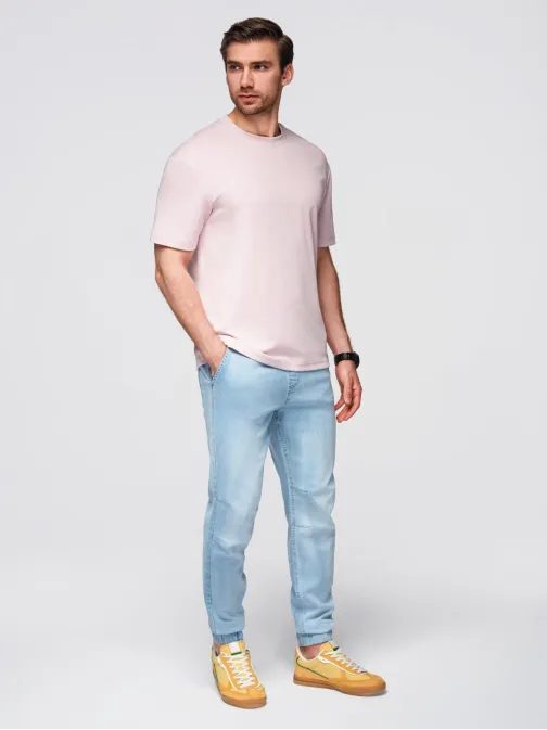 Jedinečné světle modré džínové joggers V1 PADJ-0267