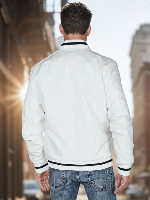 Módní bílá bomber bunda