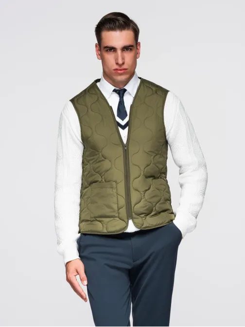 Modrý pánský zimní kabát V3 om-cowc-0135