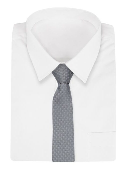 Elegantní šedá kravata s jemným vzorem