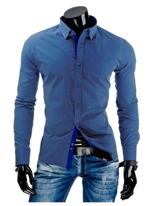 Originální modrá košile pánská (dx0942)