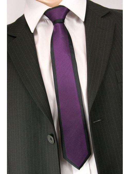 Černo-fialová kravata