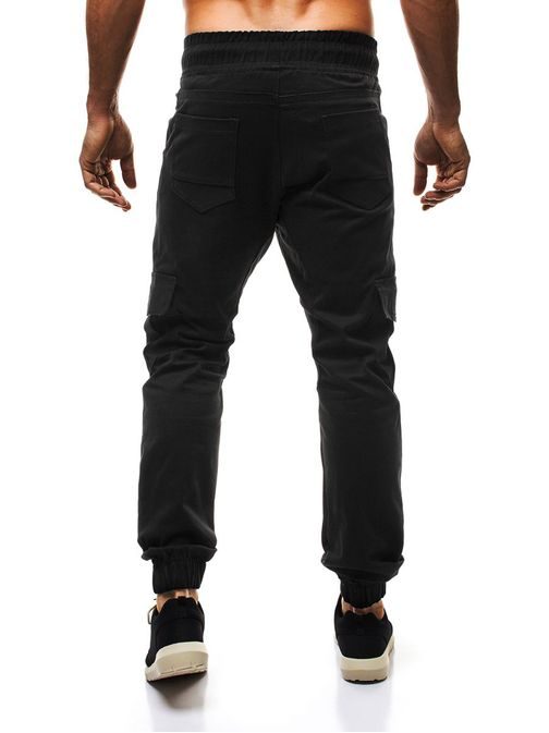 Sportovní pohodlné černé baggy kalhoty ATHLETIC 404