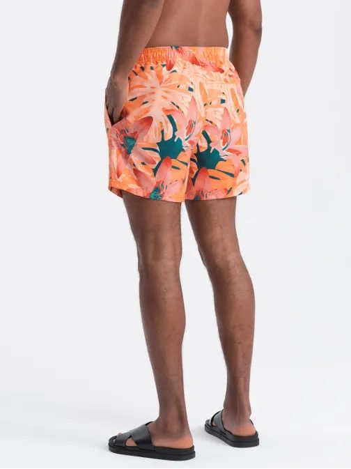 Oranžové plavky s motivem květu V5 SRBS-0140