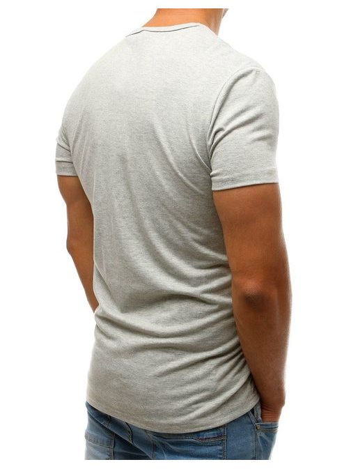 Trendy šedé pánské tričko SUPER HOT