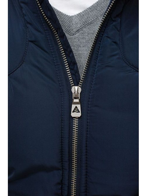 Luxusní tmavě modrá zimní bunda 3048