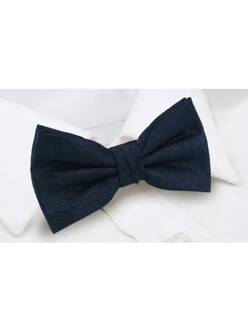 Vzorovaný tmavě modrý pánský motýlek