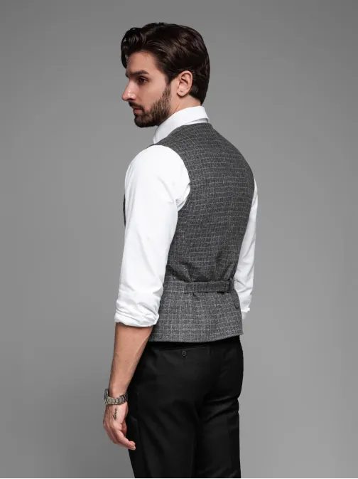 Elegantní černá jedinečná vesta V3 BLZV-0110
