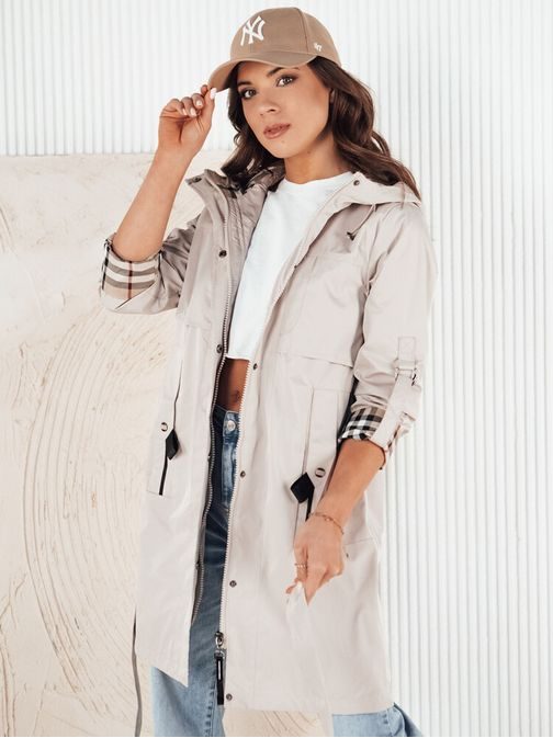 Dámská ecru parka v zajímavém provedení Civit
