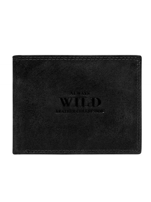 Jednoduchá černá pánská peněženka WILD