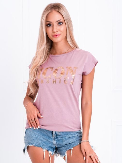 Trendové dámské triko v růžové barvě SLR045