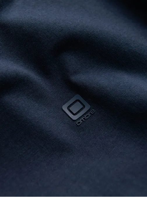 Trendy pánské granátové tričko s výstřihem do V V2 TSCT-0106