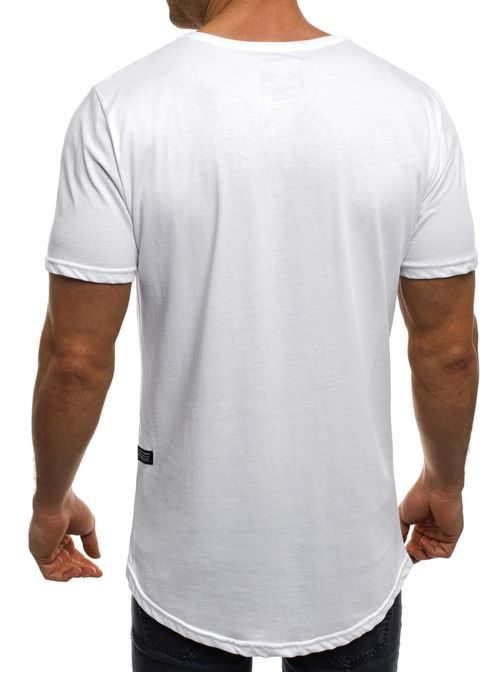 Bílé moderní pánské tričko BREEZY 259