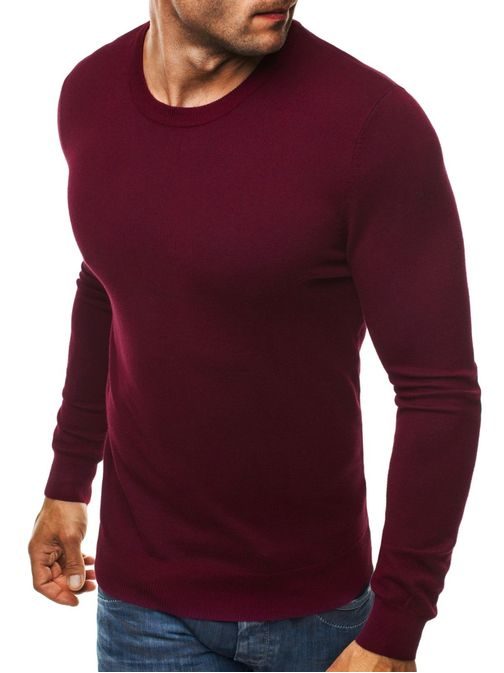 Pohodlný pánský bordó svetr NEW MEN 6004