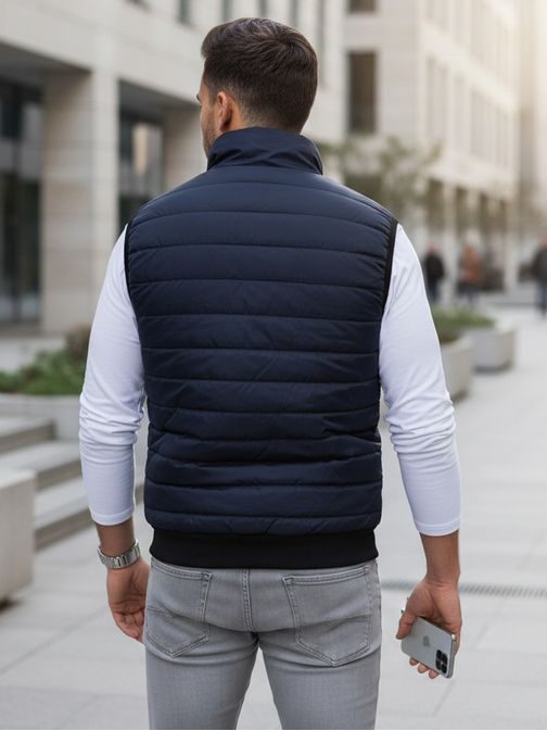 Granátová stylová vesta bez kapuce