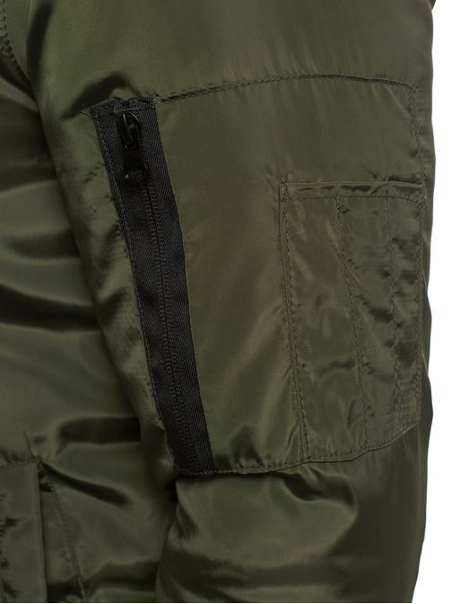 Originální khaki pánská bomber bunda J.STYLE AK92