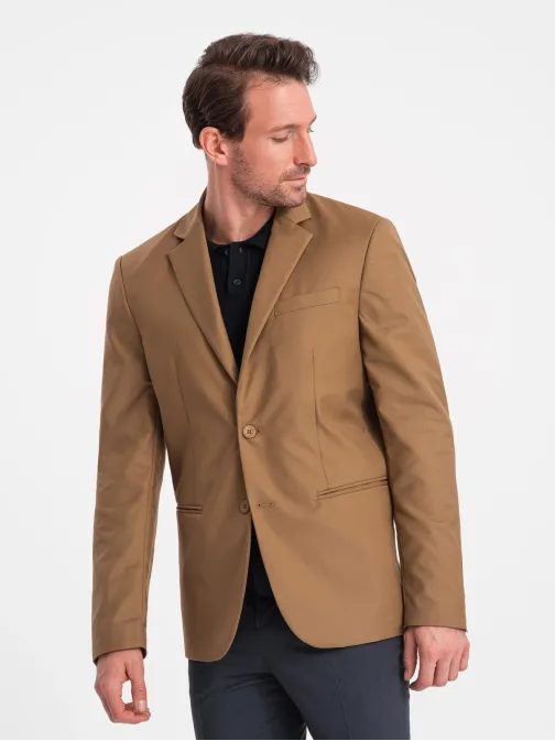 Elegantní karamelové sako V2 BLZB-0115