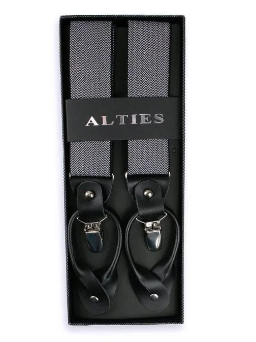 Moderní černobílé pánské šle