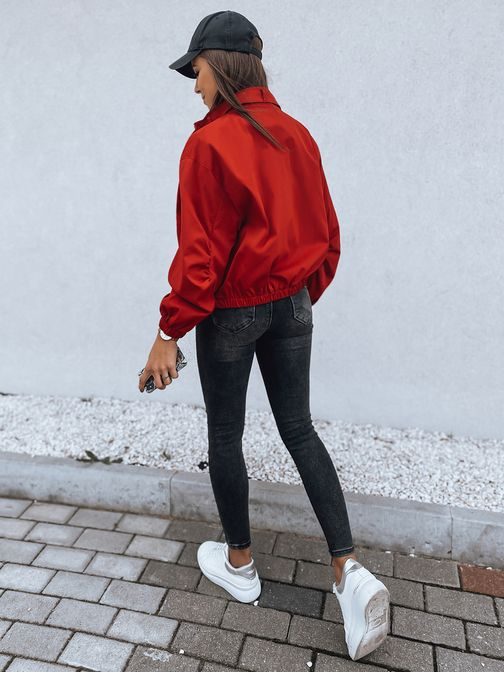 Trendy dámská oversized bunda Graceful v červené barvě