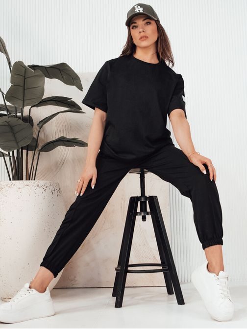 Dámsáa pohodlná černá tepláková souprava Rizna