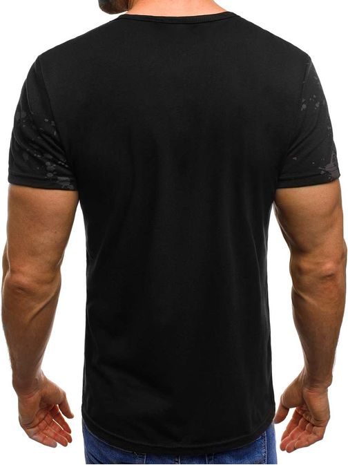 Černé módní tričko v atraktivním provedení JS/SS366