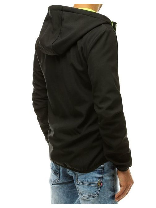 Softshellová bunda s kapucí v černé barvě
