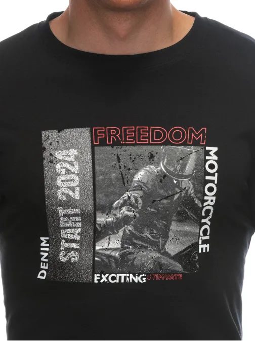 Trendy černé tričko s nápisem S1952