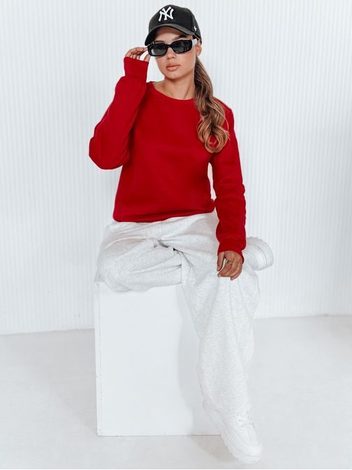 Jednoduchá červená dámská mikina Fashion II