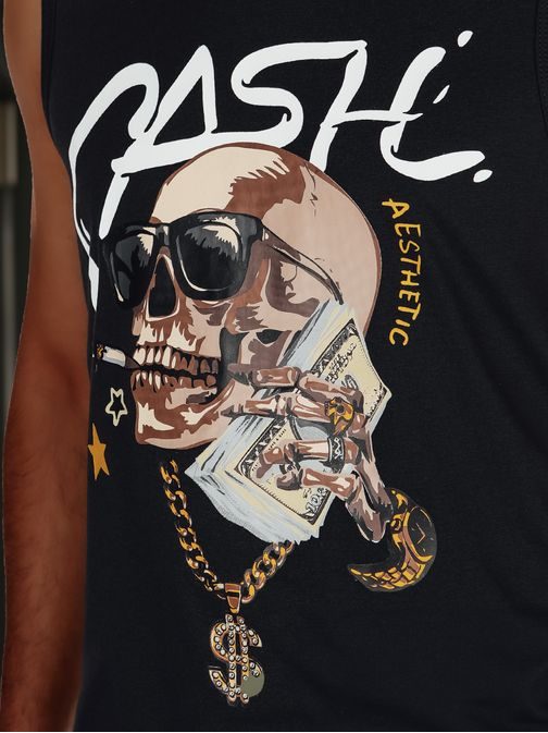 Černé pánské tílko s originálním potiskem