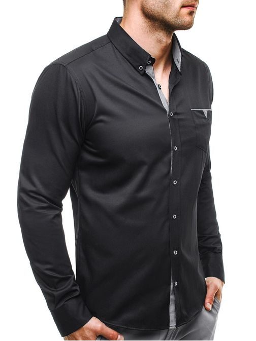 Elegantní černá pánská košile 1956